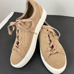 Women's UGG Tan Suede Tie Sneaker Size US 9.5, EU 40.5